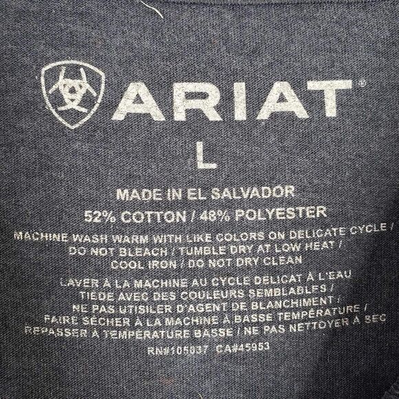 Ariat T-Shirt Tee Mens Size Large L America Workwear Crewneck Short Sleeve - Picture 5 of 6